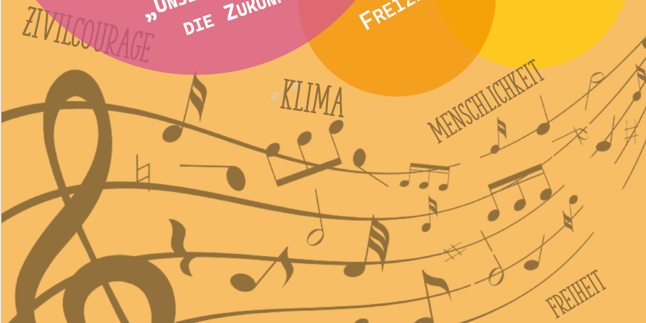 Plakat der Jugendsingfreizeit mit Notenschlüssel und vielen Noten, die durcheinander auf der Notenlinie tanzen (c) Bistum Trier Plakat der Jugendsingfreizeit mit Notenschlüssel und vielen Noten, die durcheinander auf der Notenlinie tanzen